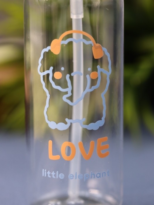 Дорожная бутылочка "Little elephant love", blue (100 ml) 