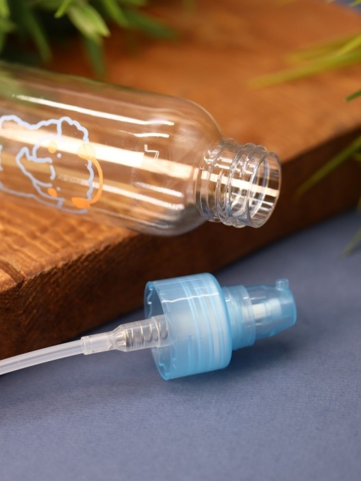 Дорожная бутылочка "Little elephant love", blue (100 ml) 