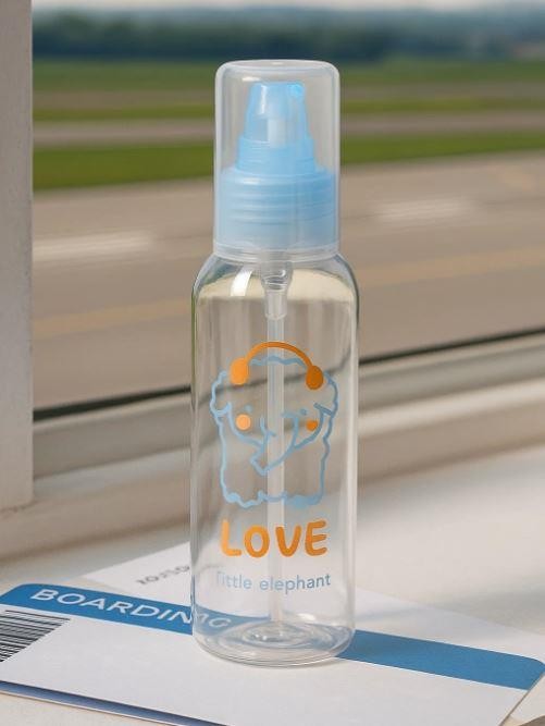 Дорожная бутылочка "Little elephant love", blue (100 ml) 