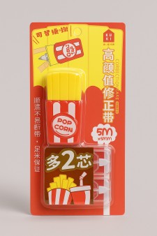 Корректор "French fries", red + 2 сменных блока