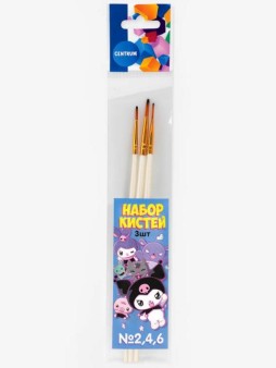 Набор художественных кистей 3 шт. "Куроми", нейлон (№2,4,6)