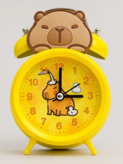 Часы-будильник «Capy moments», yellow
