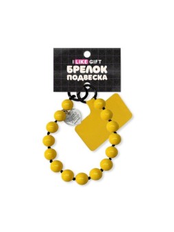 Брелок-подвеска для телефона iLikeGift "Сердце в жёлтом", 12 х 4 см