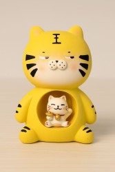 Ночник «Brindle cat», yellow (16 см), пластик