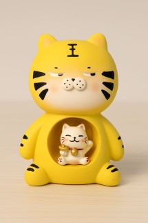 Ночник «Brindle cat», yellow (16 см), пластик