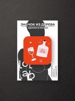 Значок ECO из дерева LOL LAB &quot;Elixir&quot;