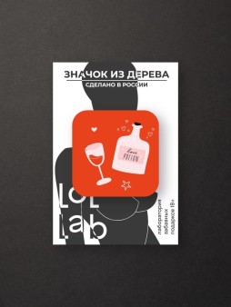 Значок ECO из дерева LOL LAB "Elixir"