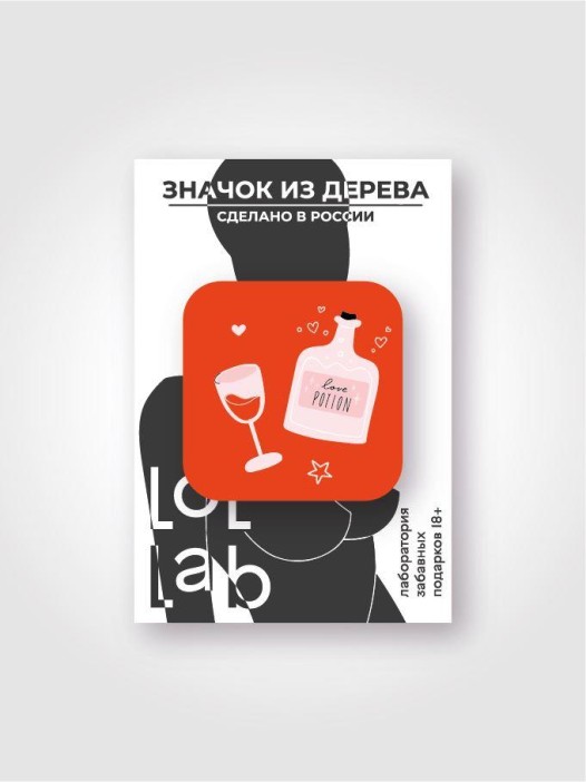 Значок ECO из дерева LOL LAB &quot;Elixir&quot; 