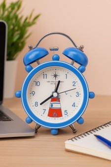 Часы-будильник "Aboard Маяк", blue