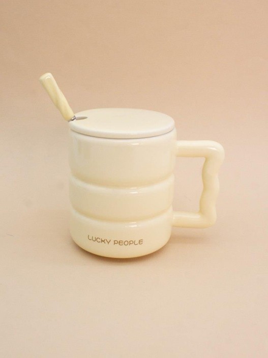 Кружка «Lucky people», yellow (400 ml) 