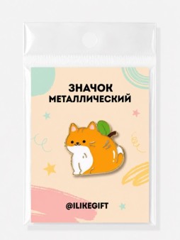 Значок металлический iLikeGift "Персик"