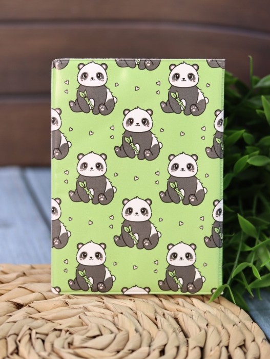 Обложка для паспорта Аниме «Many panda», плотность 600 мкм 