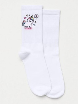 Носки женские Аниме «Unicorn», р. 35-40, белый