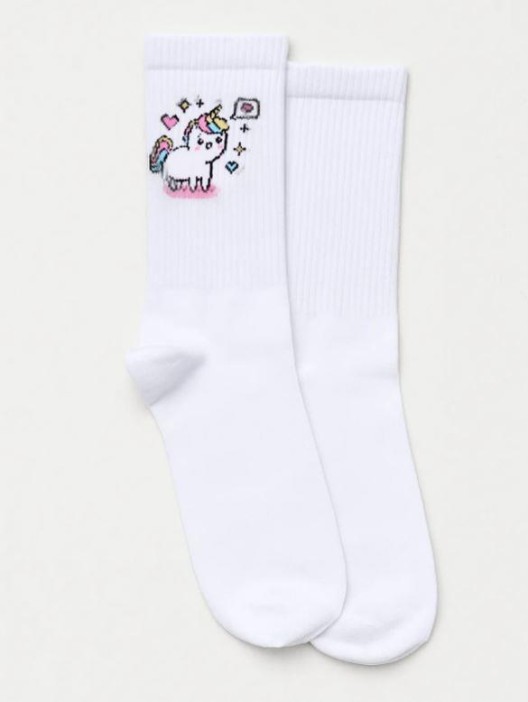 Носки женские Аниме «Unicorn», р. 35-40, белый 