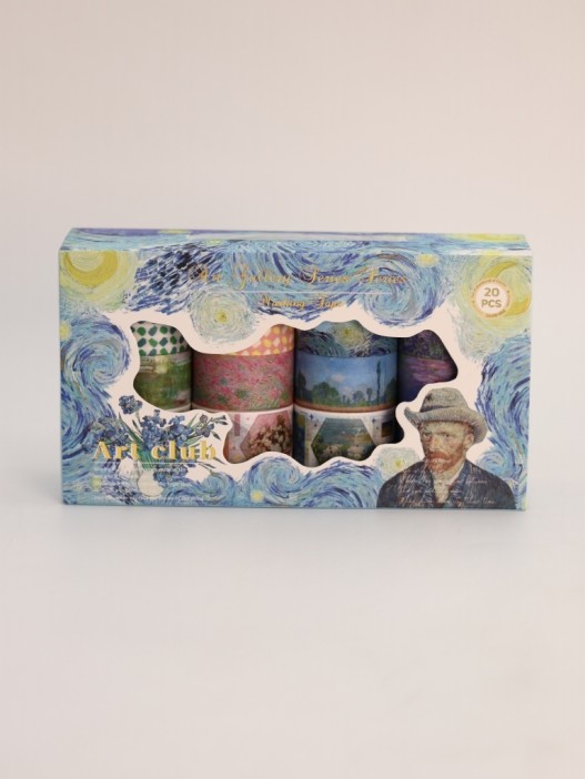 Набор декоративного скотча 20 шт. &quot;Van Gogh&quot; (1/1,5/2/3 см * 2 м) 