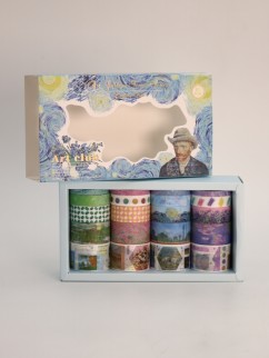 Набор декоративного скотча 20 шт. &quot;Van Gogh&quot; (1/1,5/2/3 см * 2 м)