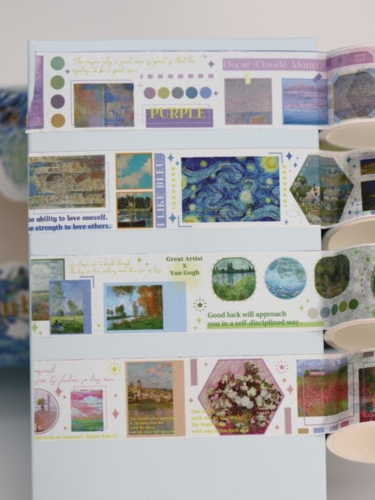 Набор декоративного скотча 20 шт. &quot;Van Gogh&quot; (1/1,5/2/3 см * 2 м) 