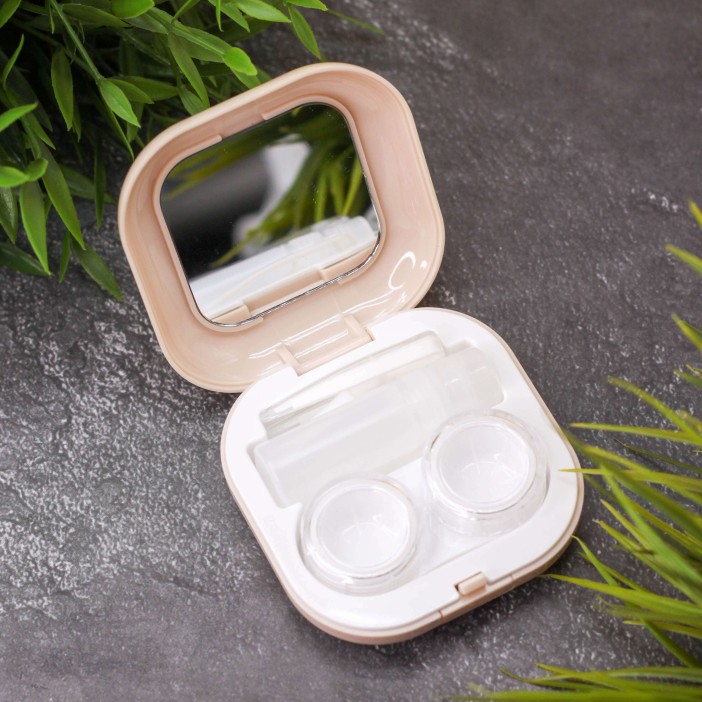 Контейнер для линз «Smooth», beige 
