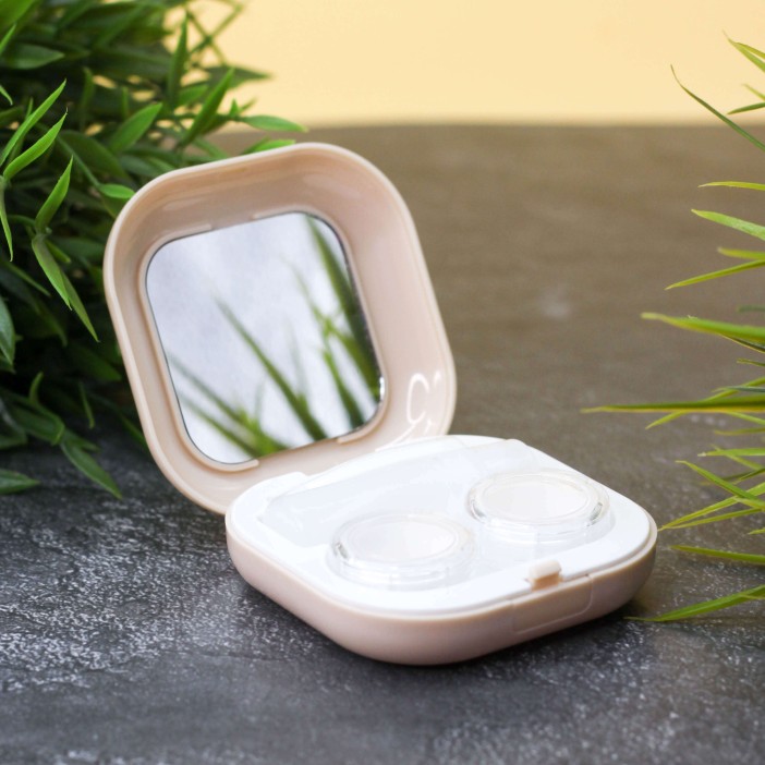 Контейнер для линз «Smooth», beige 