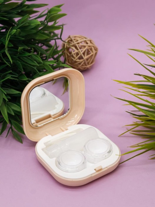 Контейнер для линз «Smooth», beige 