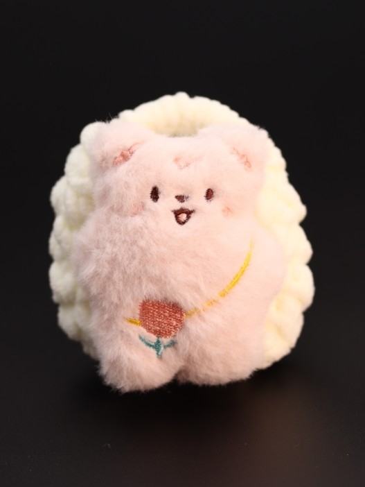 Сумочка для наушников &quot;Bear&quot;, white (11.5*9.5 см) 