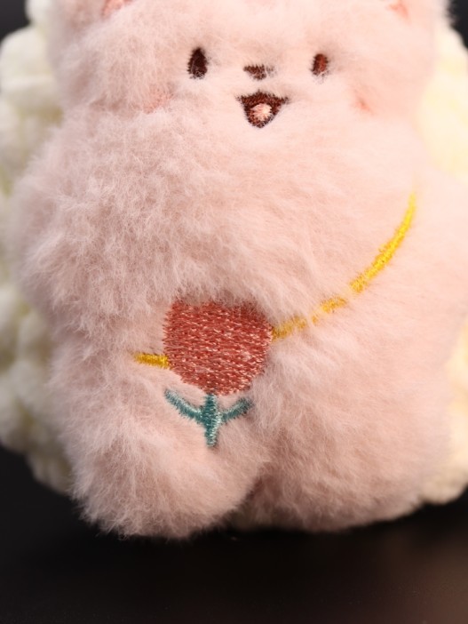 Сумочка для наушников &quot;Bear&quot;, white (11.5*9.5 см) 