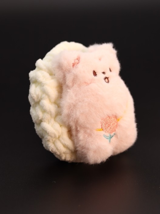 Сумочка для наушников &quot;Bear&quot;, white (11.5*9.5 см) 