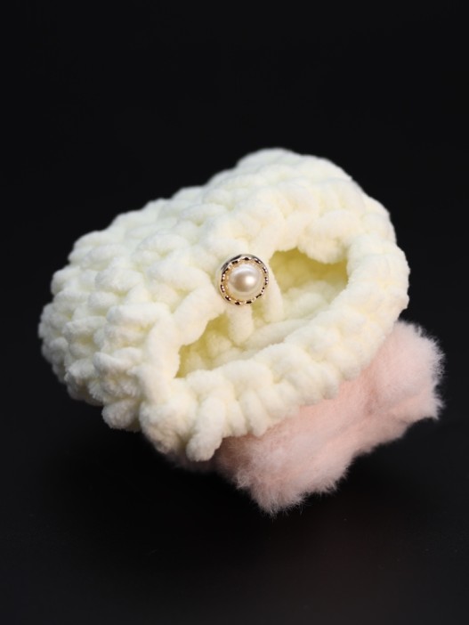 Сумочка для наушников &quot;Bear&quot;, white (11.5*9.5 см) 