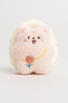 Сумочка для наушников "Bear", white (11.5*9.5 см)