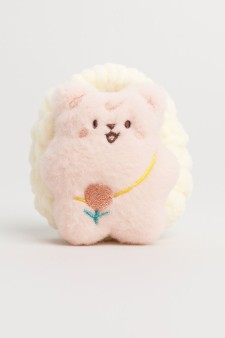 Сумочка для наушников "Bear", white (11.5*9.5 см)