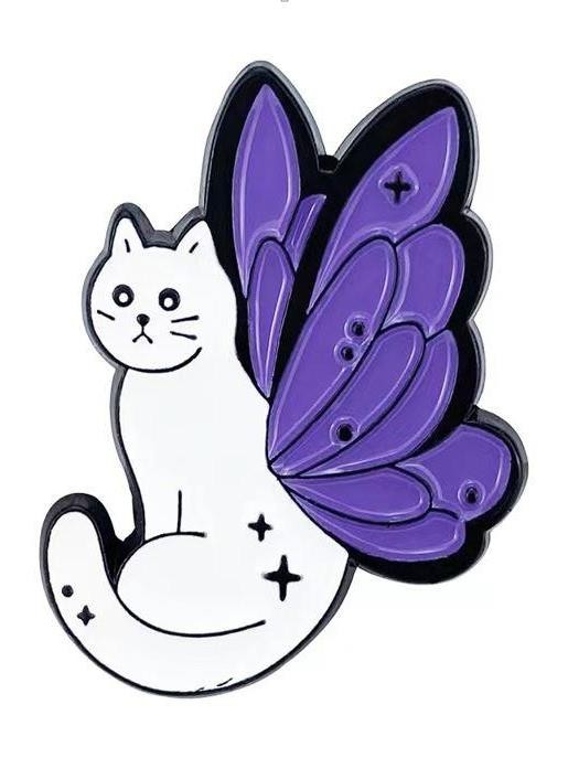 Значок металлический iLikeGift &quot;Cat wings&quot; 