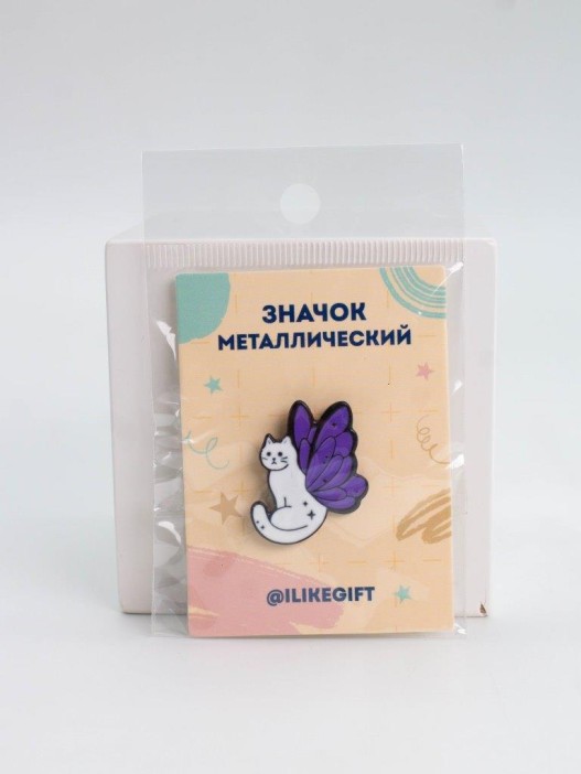 Значок металлический iLikeGift &quot;Cat wings&quot; 
