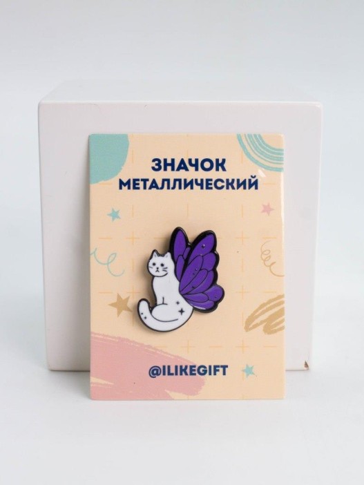 Значок металлический iLikeGift &quot;Cat wings&quot; 