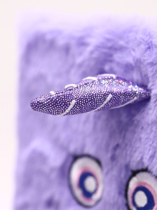 Блокнот плюшевый «Purple Horn» (21,5*14,5 см) 