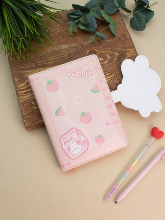 Блокнот (B6) &quot;Hi rabbit carrot&quot;, pink (18.5*13) 