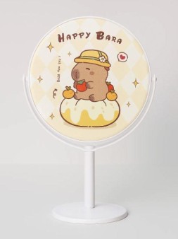 Зеркало настольное на ножке "HappyBara", тыква (10,5*18 см)