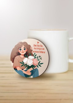 Подставка под горячее iLikeGift «Любовь в каждом лепестке», 9 см