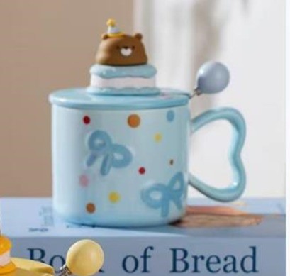 Кружка керамическая «Happy bear», blue (370 мл) 