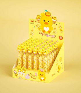 Маркер текстовыделитель 3 в 1 &quot;Fruit duck&quot;, шоу-бокс 36 шт.