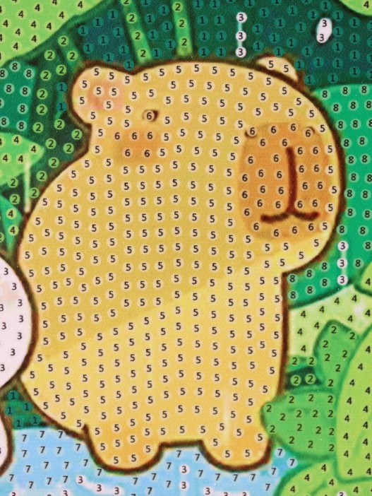 Алмазная мозаика на подрамнике Draw Me! «Capybara in the forest», (20*20 см) 