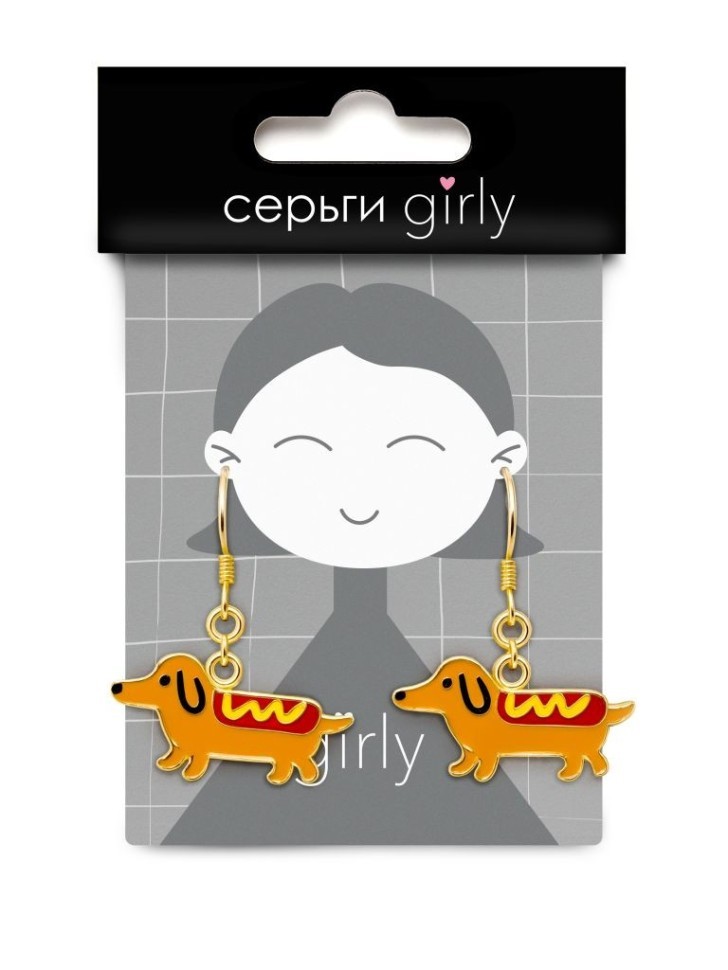 Серьги GIRLY "Хот-дог"