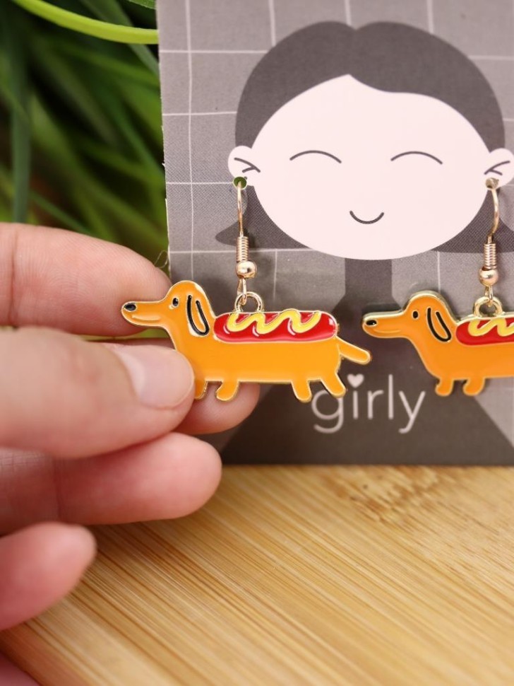 Серьги GIRLY "Хот-дог"