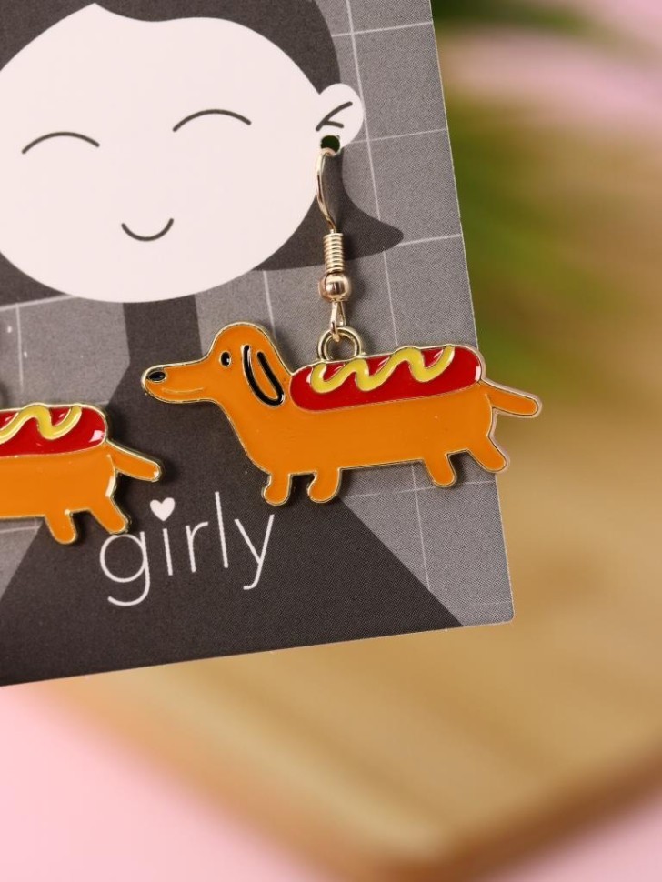 Серьги GIRLY "Хот-дог"
