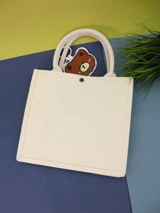 Сумка шоппер &quot;Bear&quot;, white (23.5*10*21 см) 