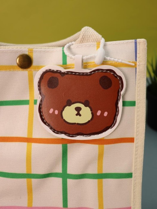 Сумка шоппер &quot;Bear&quot;, white (23.5*10*21 см) 