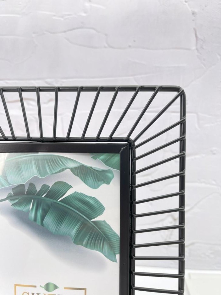 Фоторамка "Лучи", черная, металл (10*15 см)