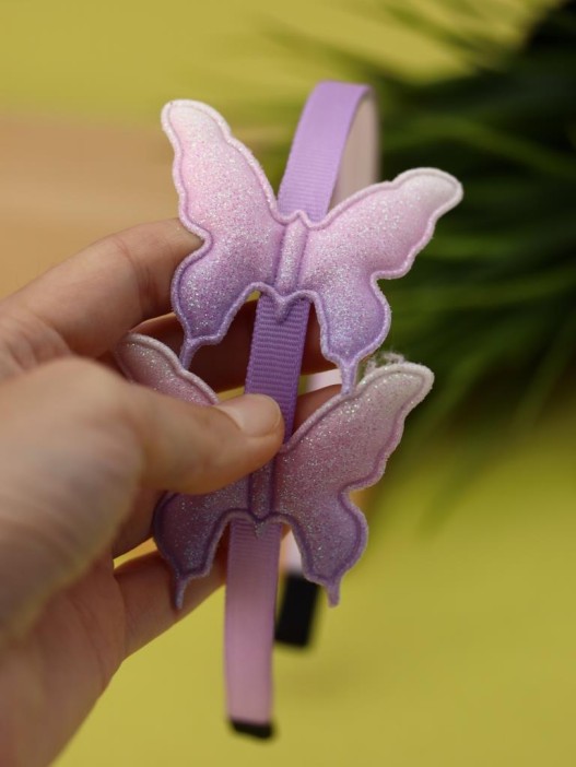 Ободок для волос GIRLY &quot;Butterflies&quot;, purple 