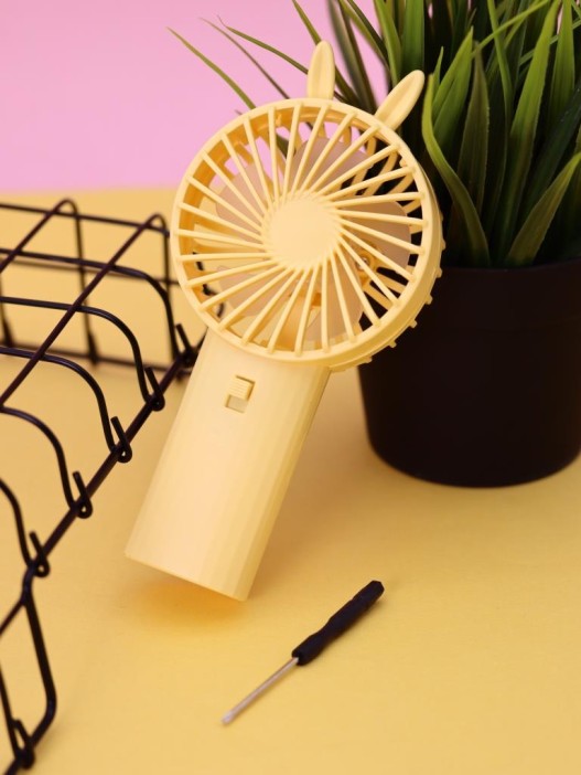 Портативный ручной вентилятор iLikeGift «Милые ушки», желтый 