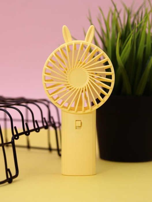 Портативный ручной вентилятор iLikeGift «Милые ушки», желтый 