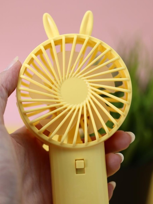 Портативный ручной вентилятор iLikeGift «Милые ушки», желтый 